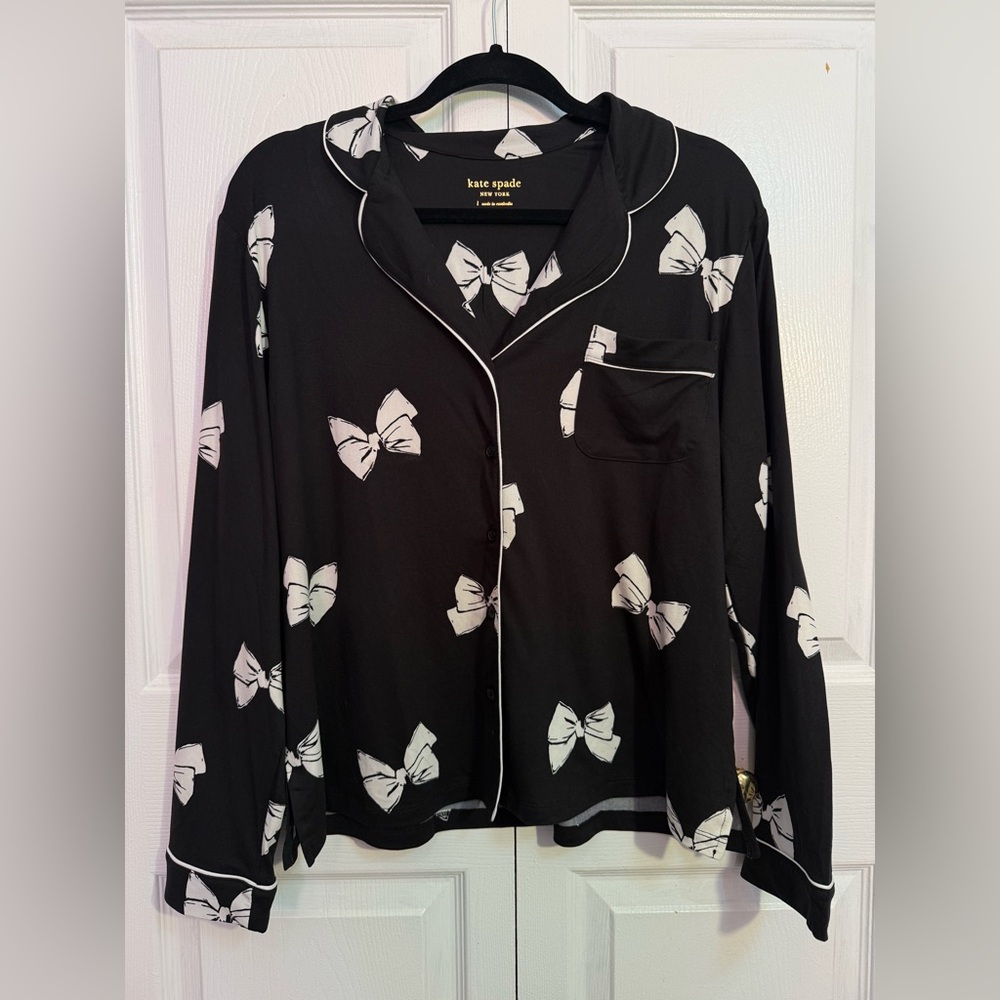 Kate Spade Pajama Set (black with white bows)